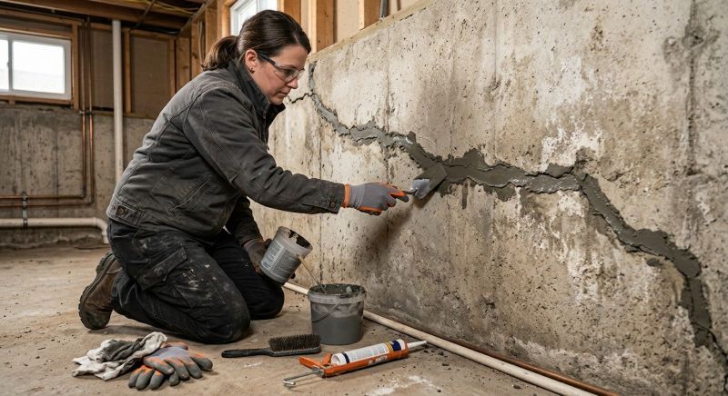 Cracked Basement Floor Repair in Clermont County, OH