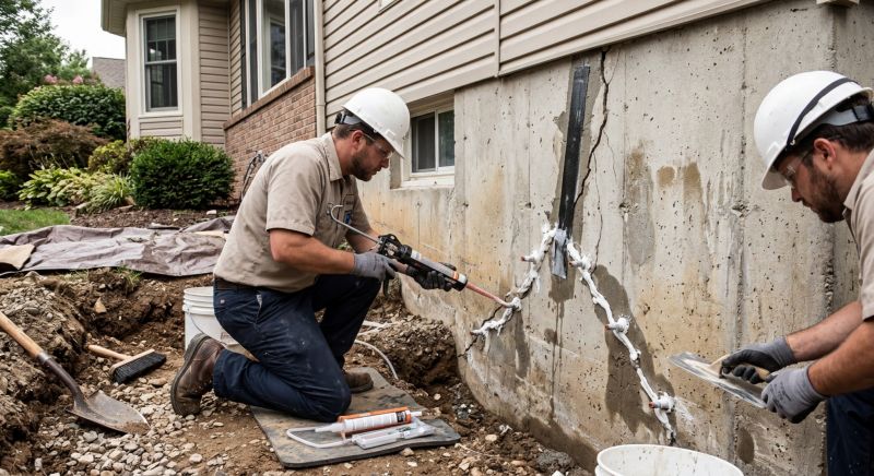 Cracked Foundation Repair in Bethel, OH