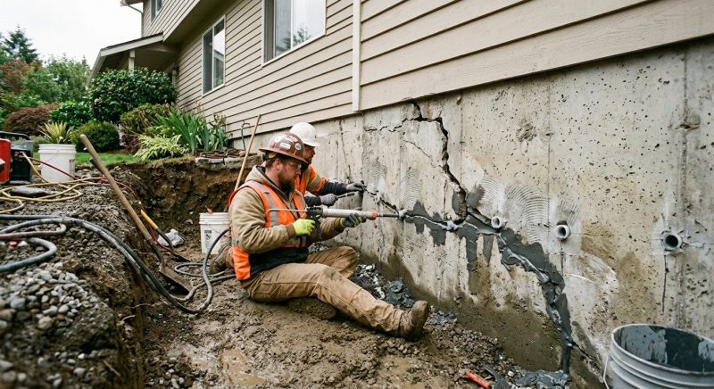 Cracked Foundation Repair in Franklin, OH