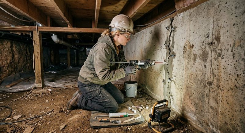 Crawlspace Foundation Repair in Waynesville, OH