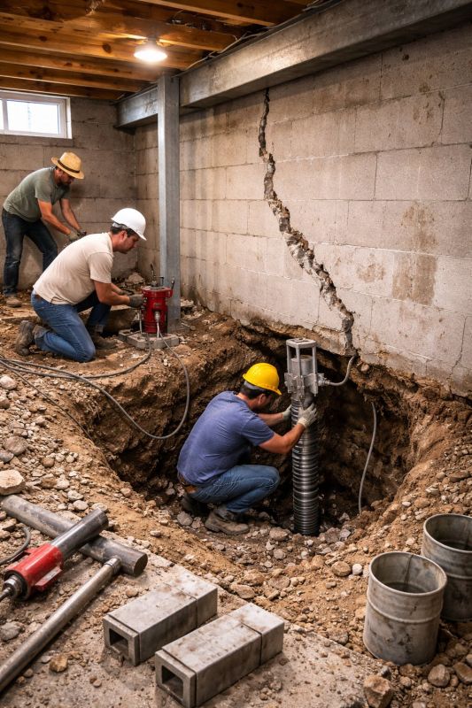 Foundation Structural Repair in Spring Valley, OH