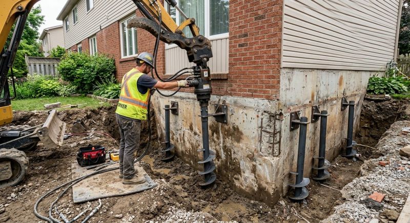 Helical Piers Installation in Clermont County, OH