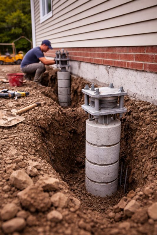 Helical Piers Installation in Clermont County, OH