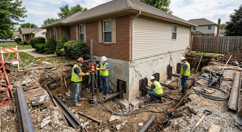 House Foundation Repair in Mount Orab, OH