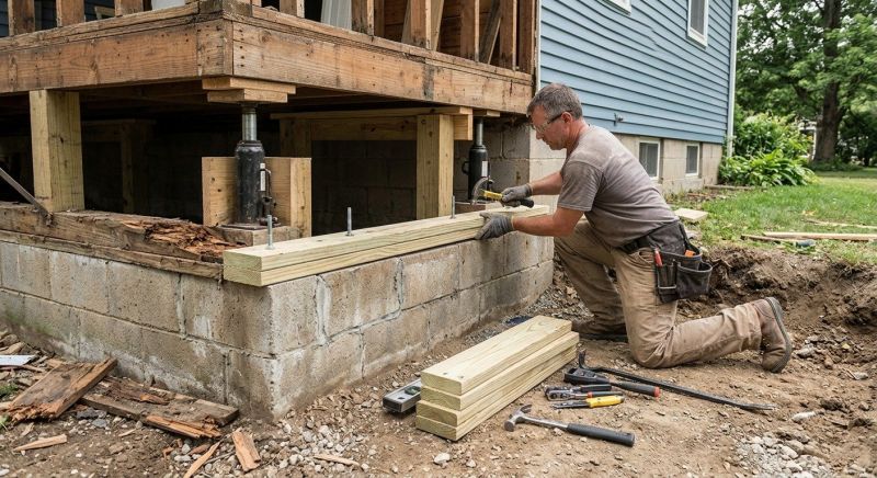 Sinking Foundation Repair in Clarksville, OH