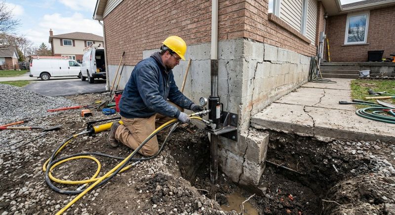 Sinking Foundation Repair in Hamilton, OH