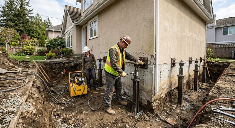 Sinking Foundation Repair in Latonia, KY