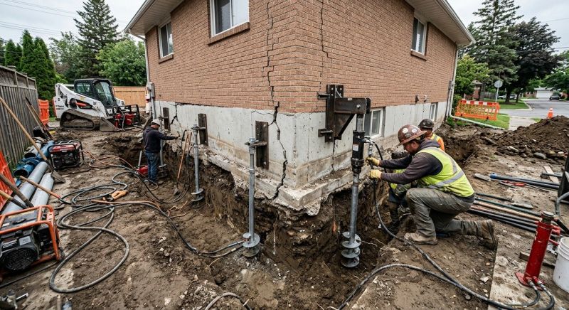 Sinking Foundation Repair in Trenton, OH